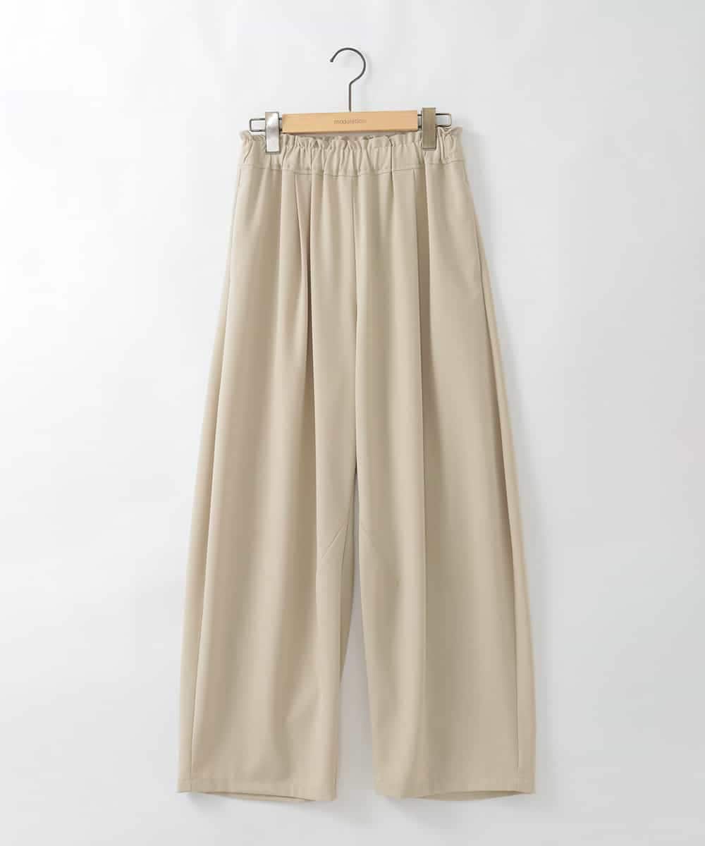 ZMLGE25128 al'aise modulation(アレーズモジュレーション) ウエストギャザーバレルワイドパンツ ベージュ