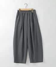 ZMLGE25128 al'aise modulation(アレーズモジュレーション) ウエストギャザーバレルワイドパンツ ダークグレー