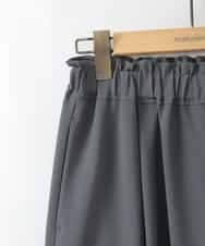 ZMLGE25128 al'aise modulation(アレーズモジュレーション) ウエストギャザーバレルワイドパンツ ダークグレー