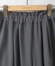 ZMLGE25128 al'aise modulation(アレーズモジュレーション) ウエストギャザーバレルワイドパンツ ダークグレー