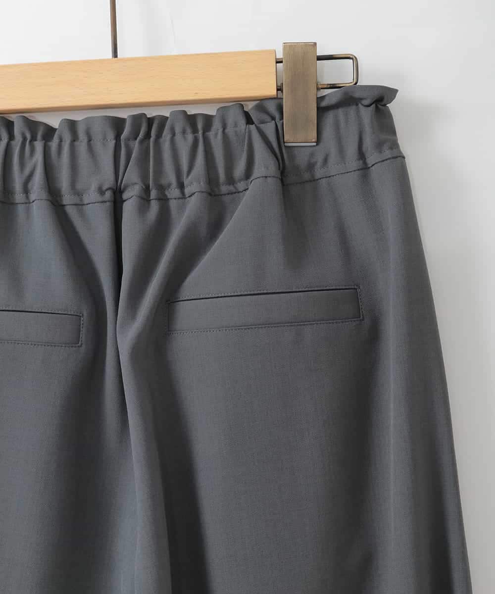 ZMLGE25128 al'aise modulation(アレーズモジュレーション) ウエストギャザーバレルワイドパンツ ダークグレー