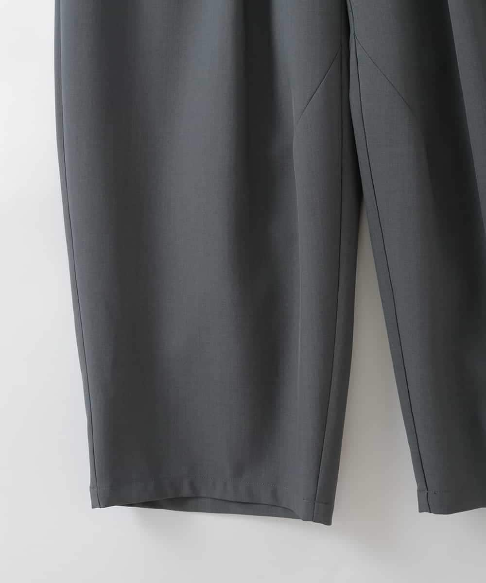 ZMLGE25128 al'aise modulation(アレーズモジュレーション) ウエストギャザーバレルワイドパンツ ダークグレー