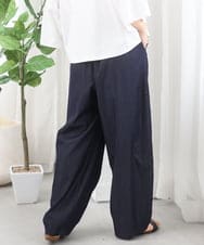 ZMLGE27128 al'aise modulation(アレーズモジュレーション) ポイントレースジャージーバレルパンツ ネイビー