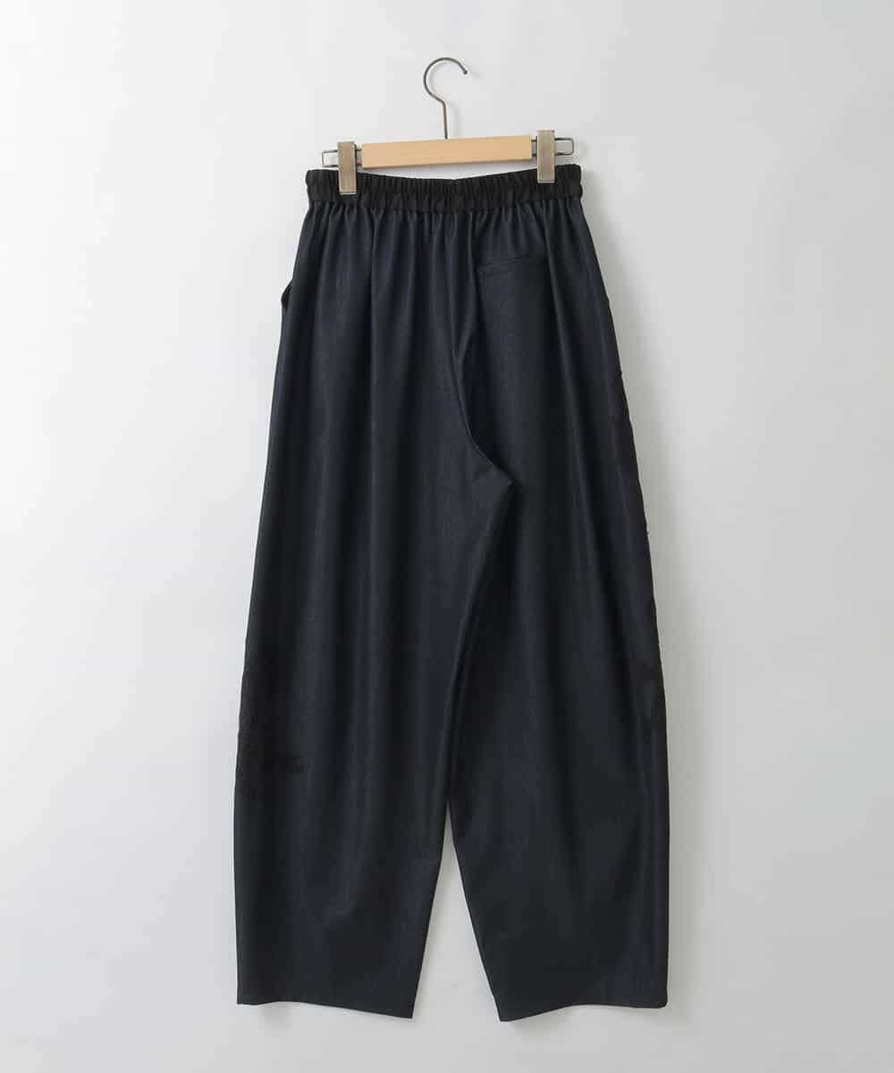 ZMLGE27128 al'aise modulation(アレーズモジュレーション) ポイントレースジャージーバレルパンツ ネイビー