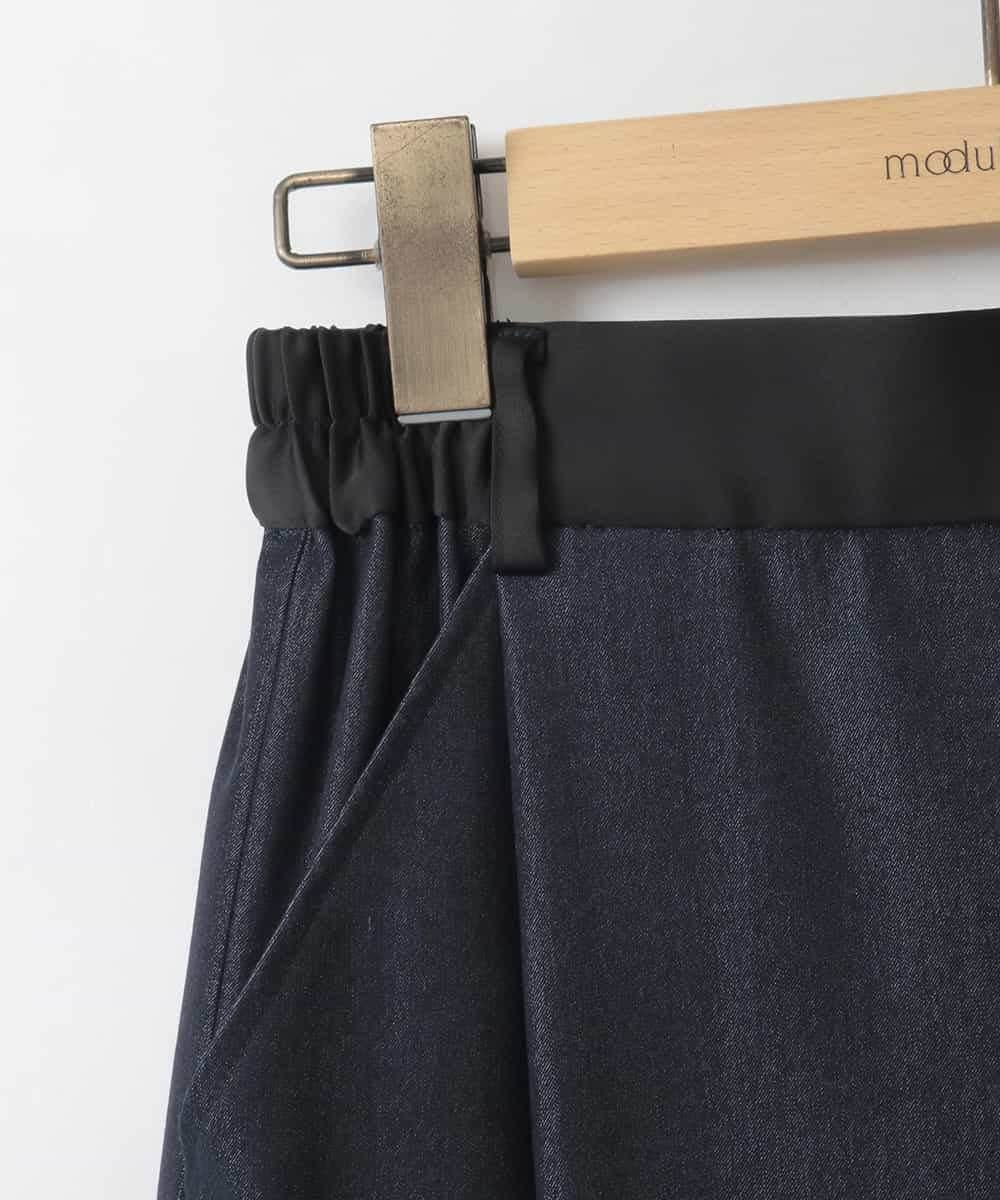 ZMLGE27128 al'aise modulation(アレーズモジュレーション) ポイントレースジャージーバレルパンツ ネイビー