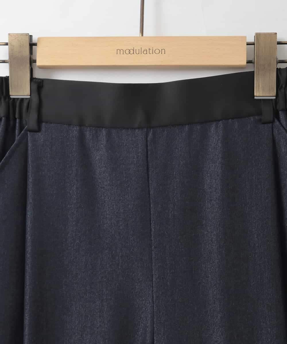 ZMLGE27128 al'aise modulation(アレーズモジュレーション) ポイントレースジャージーバレルパンツ ネイビー