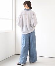 ZMLGE31138 al'aise modulation(アレーズモジュレーション) 【セットアップ対応】デニムライクイージーパンツ ブルー