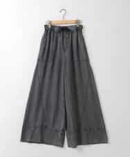 ZMLGE31138 al'aise modulation(アレーズモジュレーション) 【セットアップ対応】デニムライクイージーパンツ ブラック