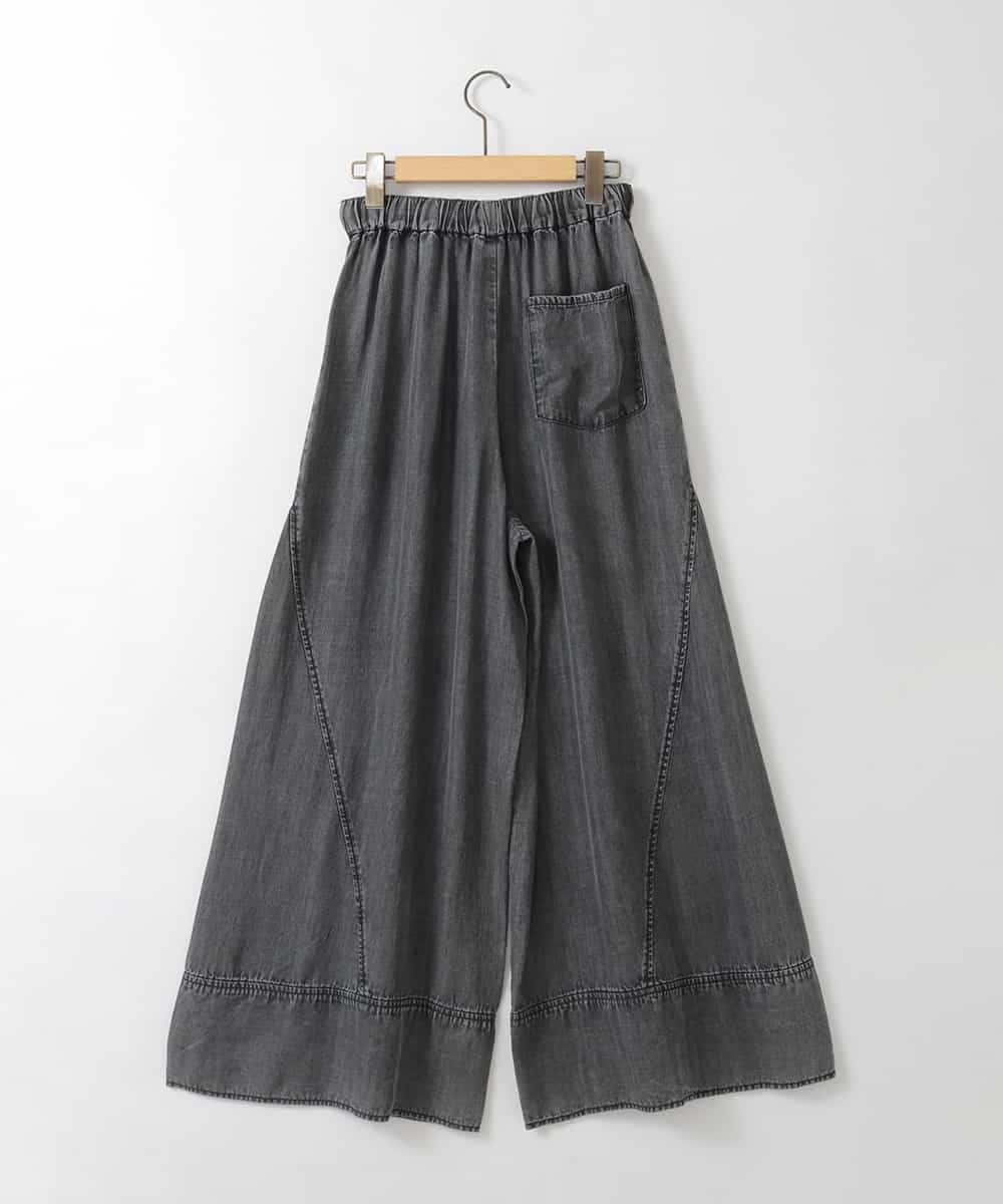 ZMLGE31138 al'aise modulation(アレーズモジュレーション) 【セットアップ対応】デニムライクイージーパンツ ブラック