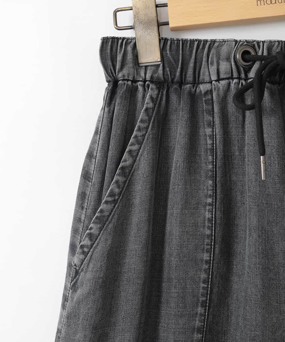 ZMLGE31138 al'aise modulation(アレーズモジュレーション) 【セットアップ対応】デニムライクイージーパンツ ブラック