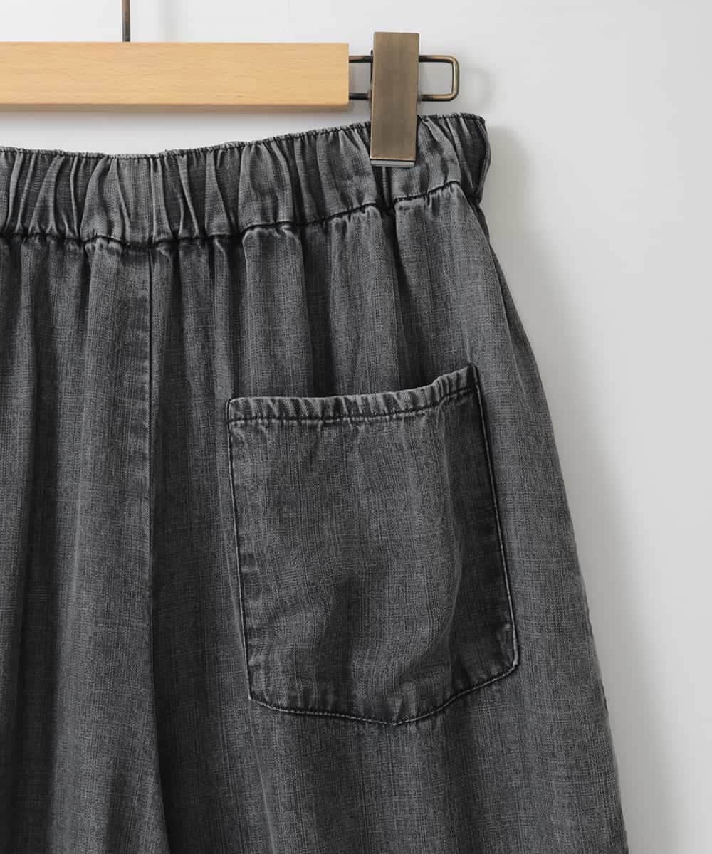 ZMLGE31138 al'aise modulation(アレーズモジュレーション) 【セットアップ対応】デニムライクイージーパンツ ブラック