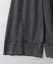 ZMLGE31138 al'aise modulation(アレーズモジュレーション) 【セットアップ対応】デニムライクイージーパンツ ブラック