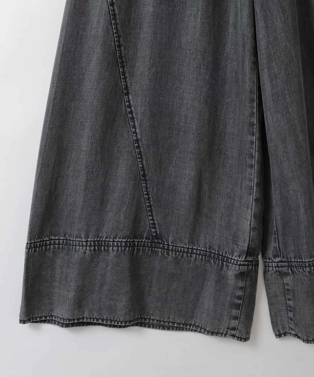 ZMLGE31138 al'aise modulation(アレーズモジュレーション) 【セットアップ対応】デニムライクイージーパンツ ブラック