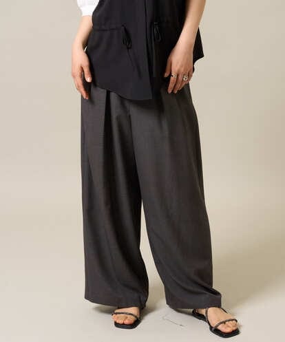 ZMLGE33140 al'aise modulation タックデザインワイドレッグパンツ