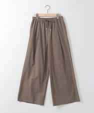 ZMLGE37090 al'aise modulation(アレーズモジュレーション) 【洗える/UV】ストレッチイージーワイドパンツ ブラウン