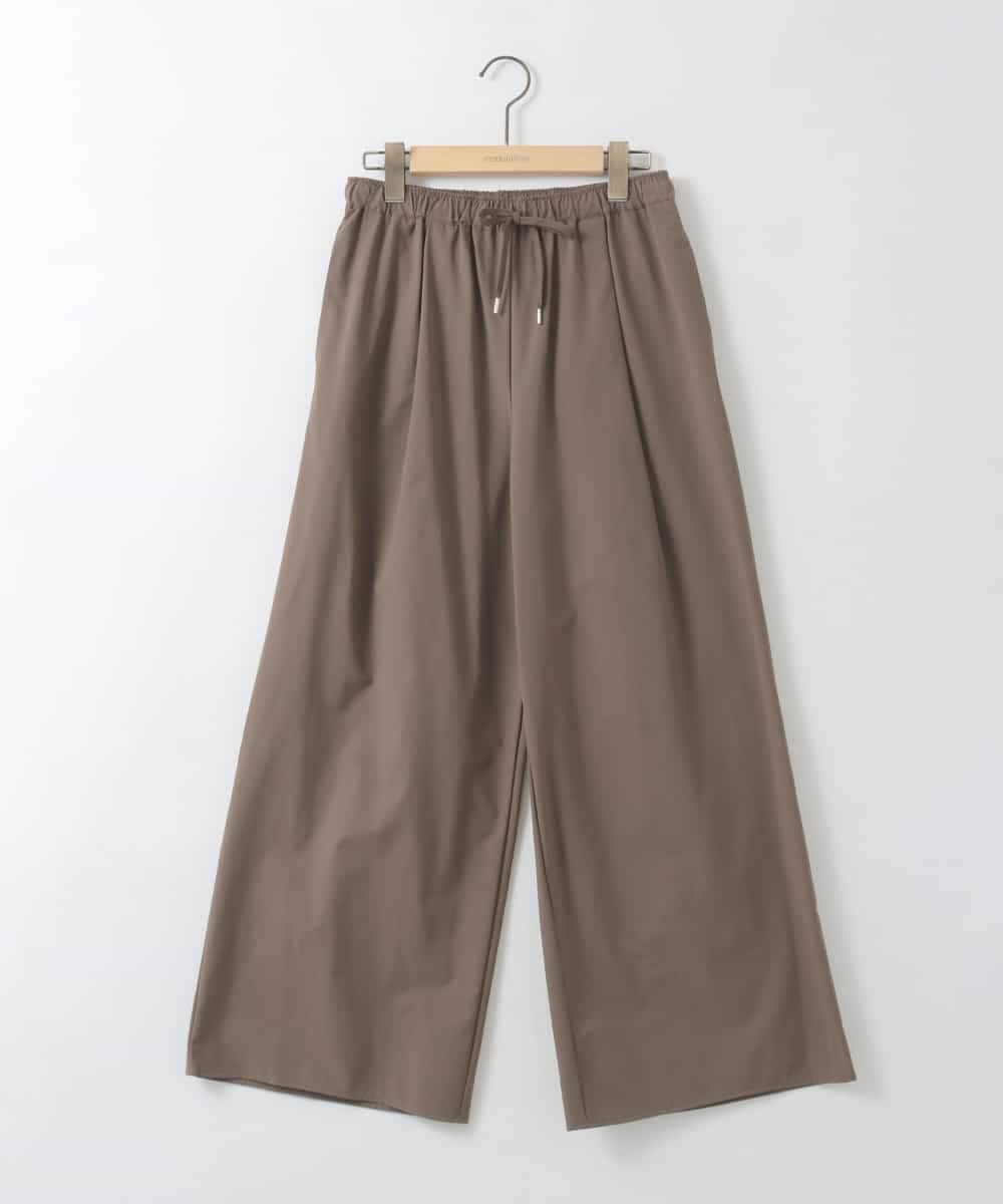 ZMLGE37090 al'aise modulation(アレーズモジュレーション) 【洗える/UV】ストレッチイージーワイドパンツ ブラウン