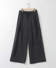 ZMLGE37090 al'aise modulation(アレーズモジュレーション) 【洗える/UV】ストレッチイージーワイドパンツ ブラック