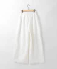 ZMLGE48178 al'aise modulation(アレーズモジュレーション) カットワークレースイージーパンツ ホワイト