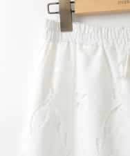 ZMLGE48178 al'aise modulation(アレーズモジュレーション) カットワークレースイージーパンツ ホワイト