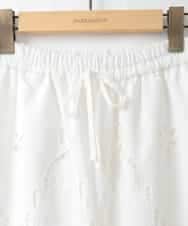 ZMLGE48178 al'aise modulation(アレーズモジュレーション) カットワークレースイージーパンツ ホワイト