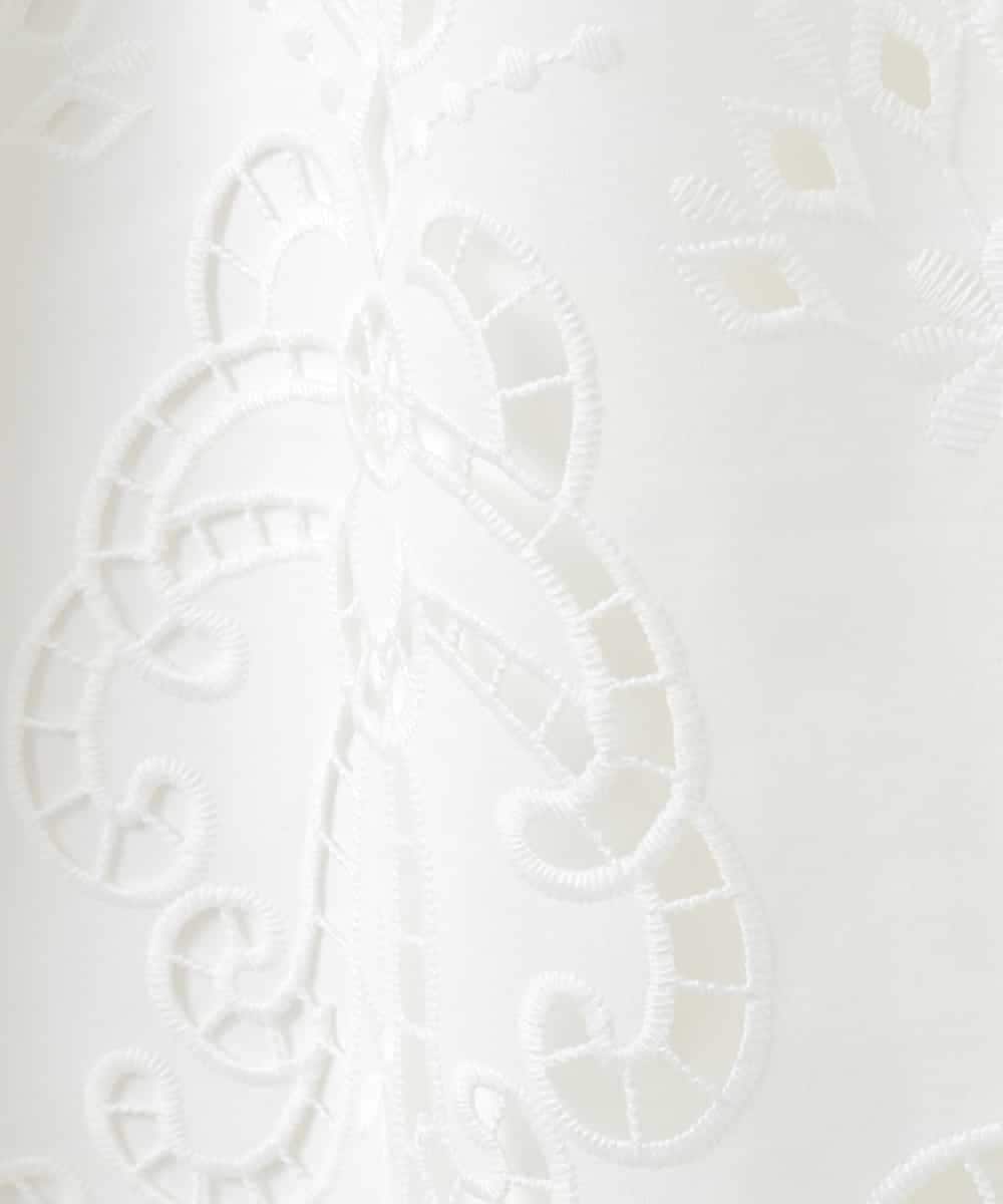 ZMLGE48178 al'aise modulation(アレーズモジュレーション) カットワークレースイージーパンツ ホワイト