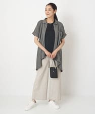 ZMLGQ28138 al'aise modulation(アレーズモジュレーション) シェルタリングワイドパンツ ベージュ