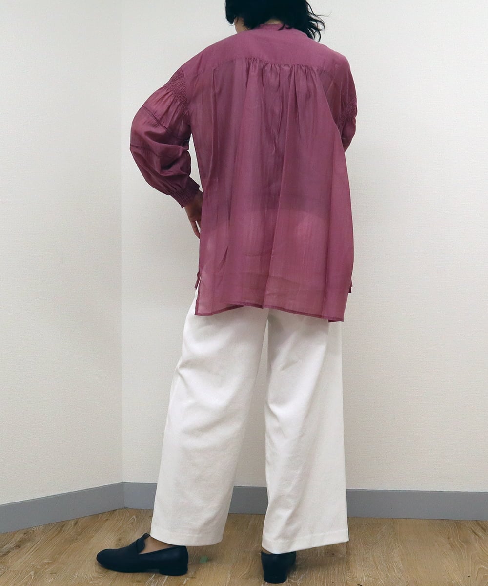 ZMLGQ28138 al'aise modulation(アレーズモジュレーション) シェルタリングワイドパンツ ホワイト