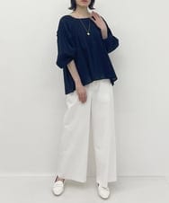 ZMLGQ28138 al'aise modulation(アレーズモジュレーション) シェルタリングワイドパンツ ホワイト