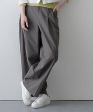 ZMLGT03160 al'aise modulation(アレーズモジュレーション) センタープレス ワイドストレッチパンツ ダークグレー