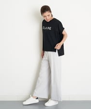 ZMLGT24138 al'aise modulation(アレーズモジュレーション) リネン混ストレートワイドパンツ グレー