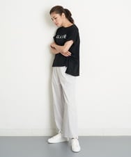 ZMLGT24138 al'aise modulation(アレーズモジュレーション) リネン混ストレートワイドパンツ グレー