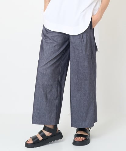 ZMLGW03149  シャンブレーツイルワイドパンツ