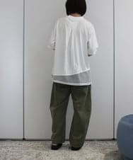 ZMLHB43138 al'aise modulation(アレーズモジュレーション) ジョイントデザインバレルレッグパンツ カーキ