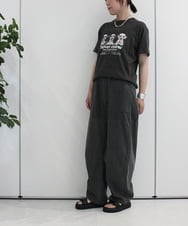 ZMLHB43138 al'aise modulation(アレーズモジュレーション) ジョイントデザインバレルレッグパンツ ブラック