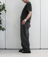 ZMLHB43138 al'aise modulation(アレーズモジュレーション) ジョイントデザインバレルレッグパンツ ブラック