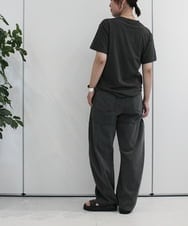 ZMLHB43138 al'aise modulation(アレーズモジュレーション) ジョイントデザインバレルレッグパンツ ブラック