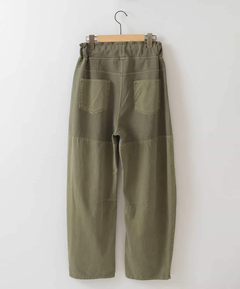ZMLHB43138 al'aise modulation(アレーズモジュレーション) ジョイントデザインバレルレッグパンツ カーキ