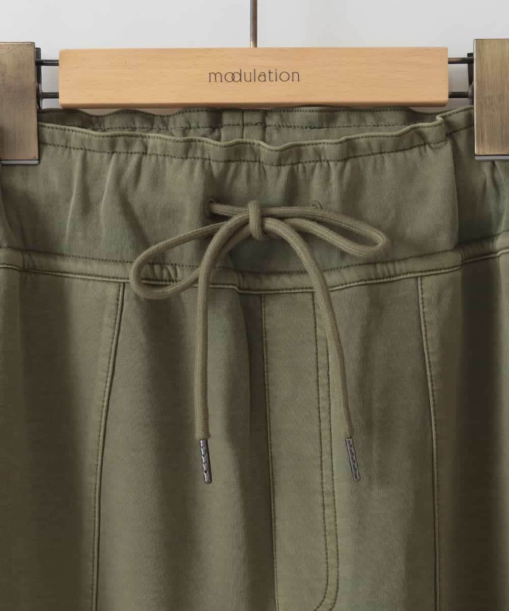 ZMLHB43138 al'aise modulation(アレーズモジュレーション) ジョイントデザインバレルレッグパンツ カーキ