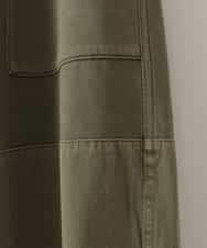 ZMLHB43138 al'aise modulation(アレーズモジュレーション) ジョイントデザインバレルレッグパンツ カーキ