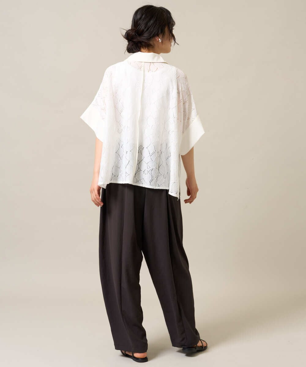 ZMLHE14160 al'aise modulation(アレーズモジュレーション) バレルドレープパンツ ダークグレー
