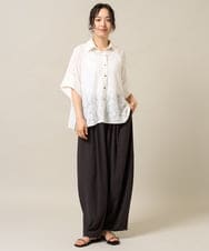 ZMLHE14160 al'aise modulation(アレーズモジュレーション) バレルドレープパンツ ダークグレー
