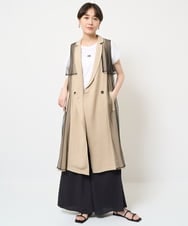 【在庫処分大特価!!】 セットアップ可能】タックワイドフレアパンツ(ガウチョ・ワイド パンツ