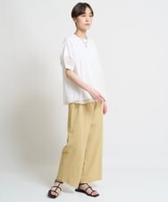 ZMLHW34165 al'aise modulation(アレーズモジュレーション) ウエストリボンワイドパンツ マスタード