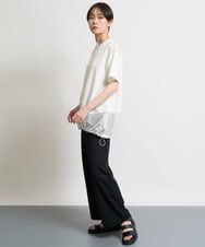 ZMLHW34165 al'aise modulation(アレーズモジュレーション) ウエストリボンワイドパンツ ブラック