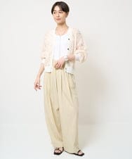 ZMLHW50130 al'aise modulation(アレーズモジュレーション) タックギャザーワイドパンツ ベージュ