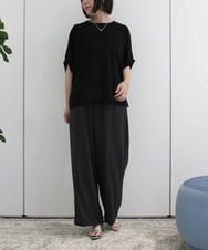 ZMLIB72148 al'aise modulation(アレーズモジュレーション) エアリーワイドシルエットパンツ ダークグレー