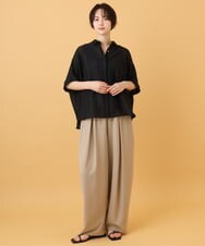 ZMLIE02160 al'aise modulation(アレーズモジュレーション) タックドレープバレルワイドパンツ ベージュ