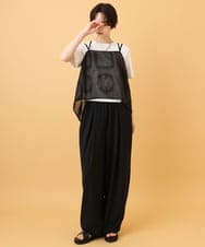 ZMLIE02160 al'aise modulation(アレーズモジュレーション) タックドレープバレルワイドパンツ ブラック