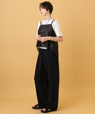 ZMLIE02160 al'aise modulation(アレーズモジュレーション) タックドレープバレルワイドパンツ ブラック