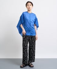 驚きの激安価格 洗える】ジオメトリック柄ワイドパンツ(ガウチョ・ワイドパンツ パンツ